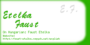 etelka faust business card